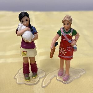 Schleich Girl  Feeding with Carrot 13905  13903 Pygmy Rabbit Lot of 2 Retired